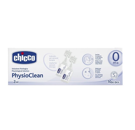 CHICCO PHYSIOCLEAN SOLUZIONE FISIOLOGICA 10 FLACONCINI 2 ML - Farma Nice