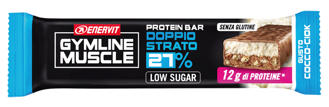 ENERVIT GYMLINE MUSCLE PROTEIN BAR 27% DOPPIO STRATO COCCO-CIOK 1 PEZZO - Farma Nice
