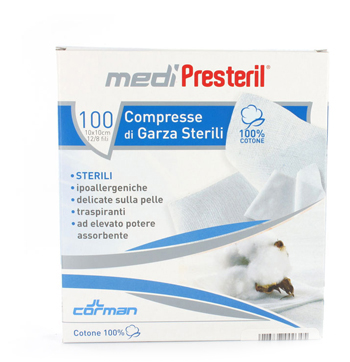 GARZA MEDIPRESTERIL STERILE MONOUSO 18X40 12 PEZZI - Farma Nice