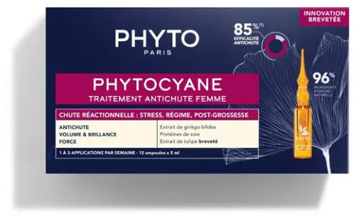 PHYTO PARIS PHYTOCYANE TRATTAMENTO ANTICADUTA CAPELLI DONNA 12 FIALE 7,5 ML - Farma Nice