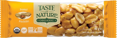TASTE OF NATURE BARRETTA ALLE ARACHIDI BIO VEGAN AD ALTO CONTENUTO DI FIBRE 40 G - Farma Nice