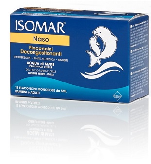 ISOMAR SOLUZIONE IPERTONICA ACQUA MARE 18 FLACONCINI MONODOSE 5 ML - Farma Nice