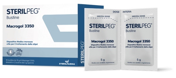 STERILPEG MACROGOL 3350 10 BUSTINE BIPARTITE 10 G - Farma Nice