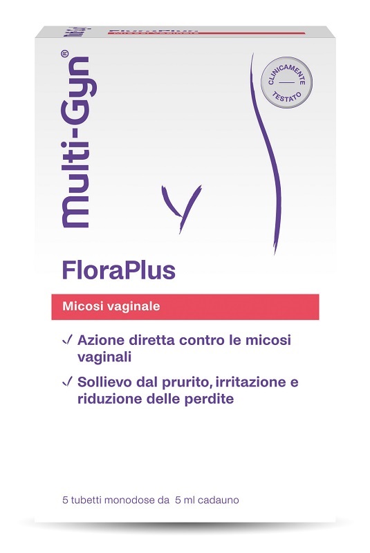 FLORAPLUS MULTI-GYN CANDIDOSI VAGINALE 5 TUBETTI X 5 ML - Farma Nice