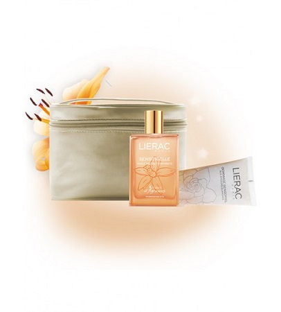 LIERAC COFANETTO DI NATALE HUILE SENSORIELLE 100 ML GOMMAGE SENSORIEL 100 ML + HC+LABBRA ORO IN OMAGGIO - Farma Nice