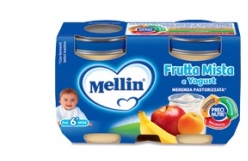 MELLIN MERENDA YOGURT FRUTTA MISTA 120 G X 2 PEZZI - Farma Nice
