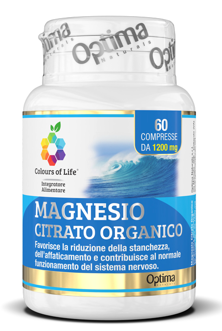 COLOURS OF LIFE MAGNESIO CITRATO ORGANICO 60 COMPRESSE 1200  MG - Farma Nice