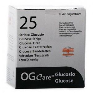STRISCE MISURAZIONE GLICEMIA OGCARE 25 PEZZI - Farma Nice