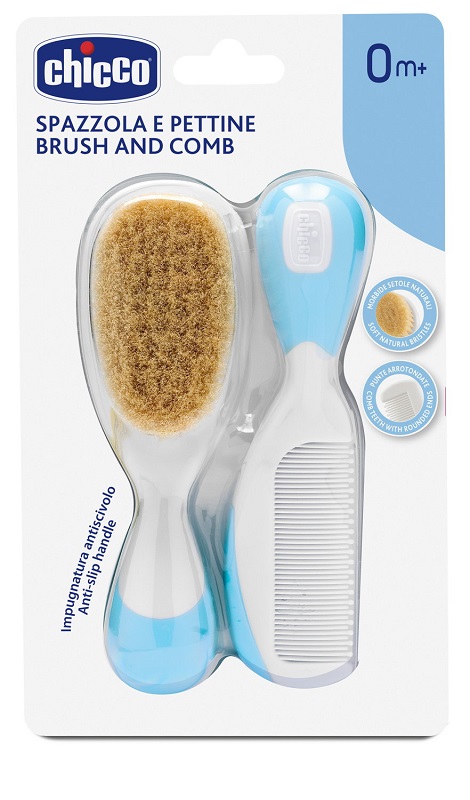 CHICCO SPAZZOLA + PETTINE AZZURRO - Farma Nice