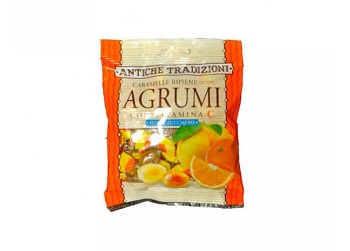 ANTICHE TRADIZIONI CARAMELLE RIPIENE CON VITAMINA C GUSTO AGRUMI 60 G - Farma Nice