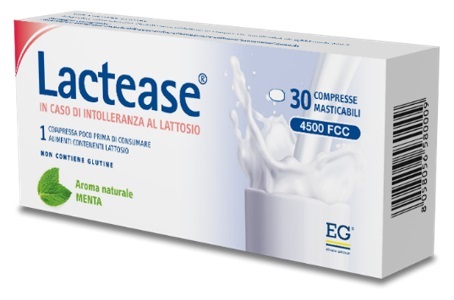 LACTEASE 4500 FCC AROMA MENTA 30 COMPRESSE MASTICABILI - Farma Nice