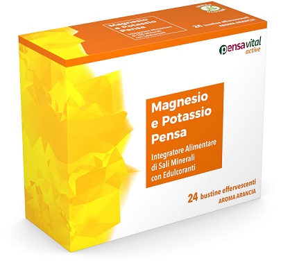 MAGNESIO E POTASSIO ARANCIA PENSA 24 BUSTINE EFFERVESCENTI - Farma Nice