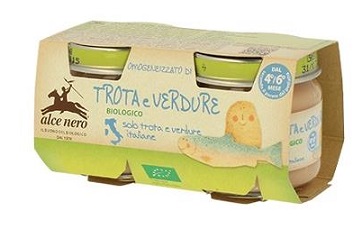 OMOGENEIZZATO TROTA E VERDURE BABY FOOD BIO 2 X 80 G - Farma Nice