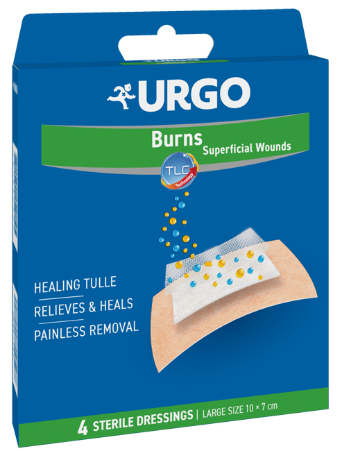 URGO CEROTTO PER USTIONI E FERITE 100X70 MM 4 PEZZI - Farma Nice