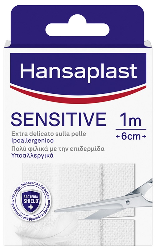 HANSAPLAST STRISCIA SENSITIVE PRETAGLIATA 1X6CM 10 PEZZI - Farma Nice