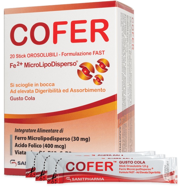 COFER 20 STICK OROSOLUBILI DA 1,6 G GUSTO COLA - Farma Nice