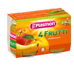 PLASMON OMOGENEIZZATO 4 FRUTTI 2 X 104 G - Farma Nice