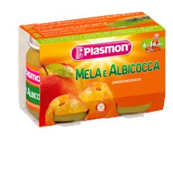 PLASMON OMOGENEIZZATO MELA ALBICOCCA 2 X 104 G - Farma Nice