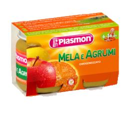 PLASMON OMOGENEIZZATO MELA AGRUMI 2 X 104 G - Farma Nice