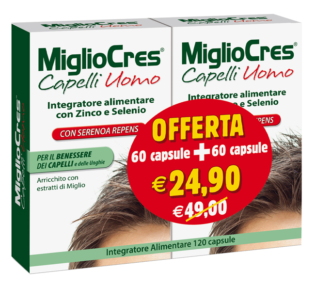 MIGLIOCRES UOMO 60+60 CAPSULE PROMO - Farma Nice