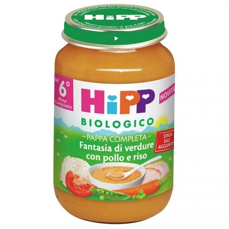 HIPP BIO PAPPA PRONTA FANTAS VERD POLLO RISO 190 G - Farma Nice