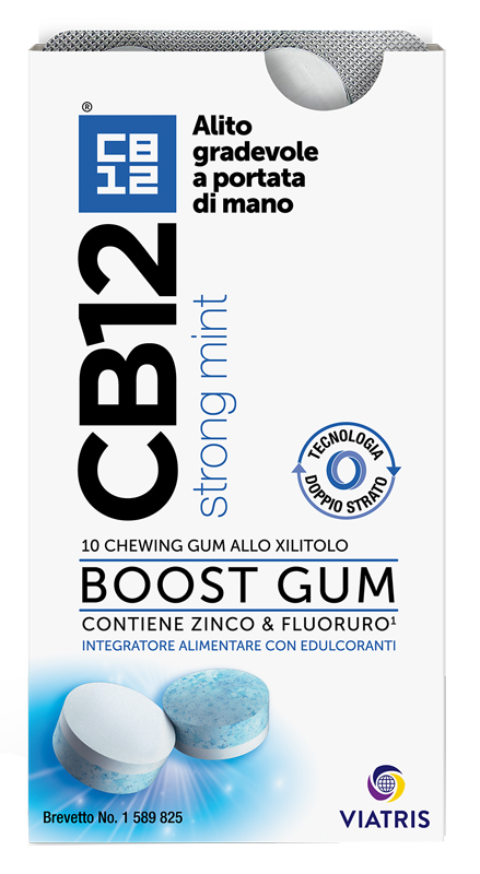 CB12 BOOST 10 CHEWING-GUM ZINCO E FLUORURO NEW FORMULATION - Farma Nice