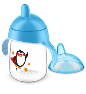 AVENT TAZZA CON BECCUCCIO DECORATA AZZURRO 340 ML - Farma Nice