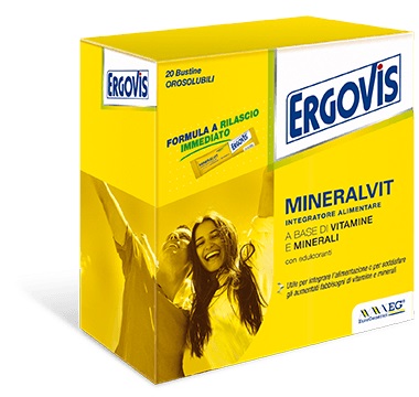 ERGOVIS MINERALVIT 20 BUSTE OROSOLUBILI 30 G - Farma Nice