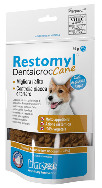 RESTOMYL DENTALCROC CANI PICCOLA TAGLIA BUSTA 60 G - Farma Nice