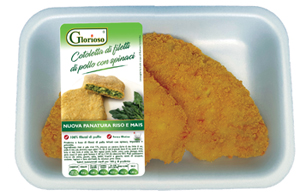 COTOLETTA DI FILETTI DI POLLO CON SPINACI FRESCA COTTA 220 G - Farma Nice