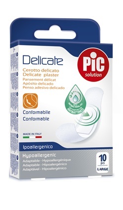 CEROTTO PIC DELICATE 25X72 MM ANTIBATTERICO 10 PEZZI - Farma Nice