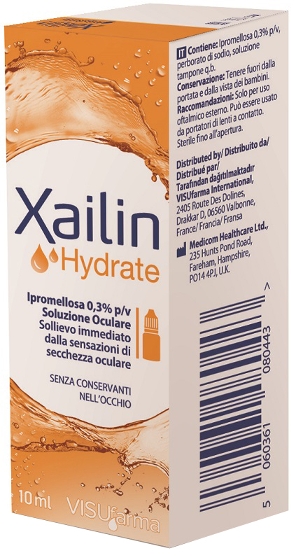 XAILIN HYDRATE GOCCE OCULARI IPROMELLOSA 0,3% FLACONE MULTIDOSE 10 ML - Farma Nice
