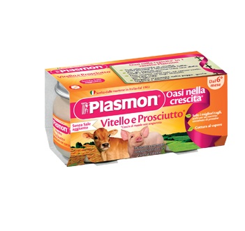 PLASMON OMOGENEIZZATO VITELLO - PROSCIUTTO 4 X 80 G - Farma Nice
