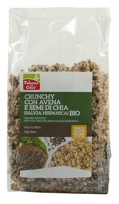 FSC CRUNCHY CON AVENA E SEMI DI CHIA BIO CON OLIO DI GIRASOLE SENZA OLIO DI PALMA 375 G - Farma Nice