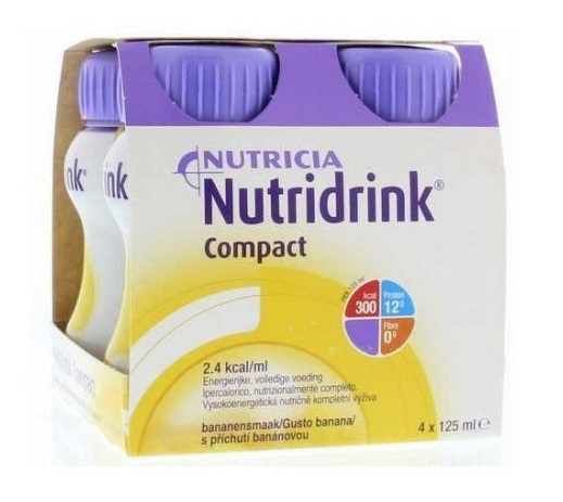 NUTRICIA NUTRIDRINK COMPACT GUSTO BANANA 4 BOTTIGLIE DA 125 ML - Farma Nice