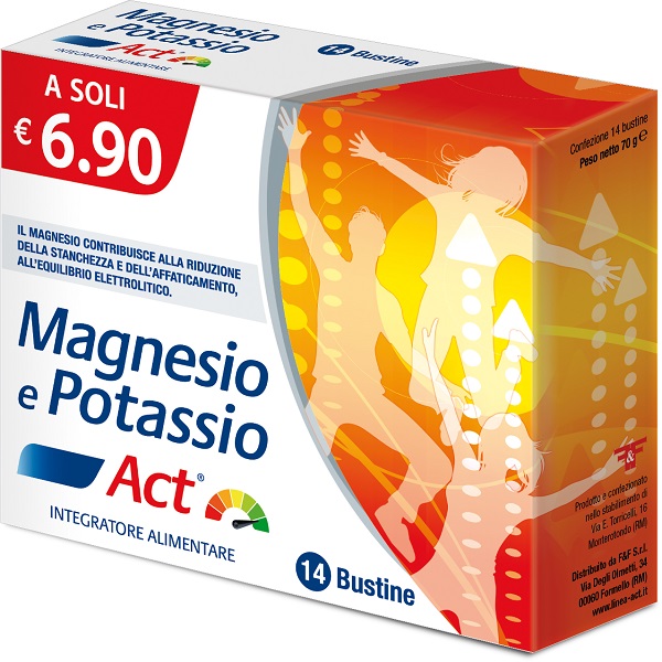MAGNESIO E POTASSIO ACT 14 BUSTINE 5 G - Farma Nice