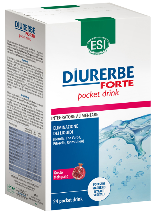 ESI DIURERBE FORTE POCKET DRINK MELOGRANO 24 X 20 ML - Farma Nice