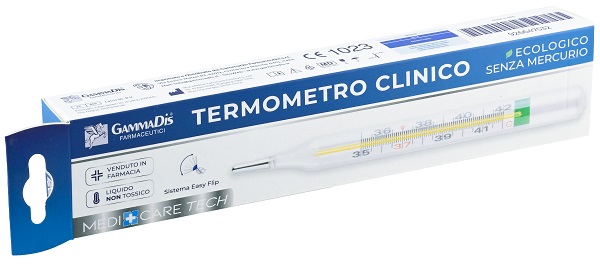 TERMOMETRO CLINICO ECOLOGICO SENZA MERCURIO 1 PEZZO MEDICARE - Farma Nice