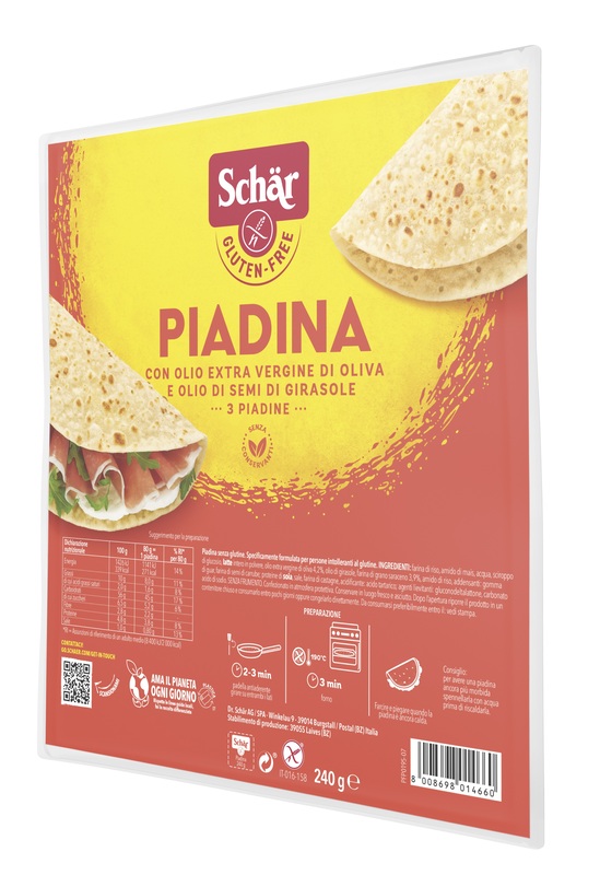 SCHAR PIADINA 3 PEZZI DA 80 G - Farma Nice