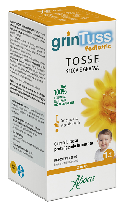 Aboca Grintuss Pediatric Sciroppo per tosse secca e grassa 180 gr - Farma Nice