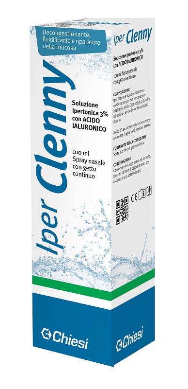 IPER CLENNY SPRAY NASALE EROGAZIONE CONTINUA SOLUZIONE IPERTONICA CON ACIDO IALURONICO 100 ML - Farma Nice