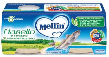MELLIN OMOGENEIZZATO NASELLO 2 X 80 G - Farma Nice