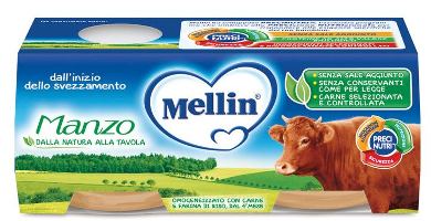 MELLIN OMOGENEIZZATO MANZO 2X120 G - Farma Nice
