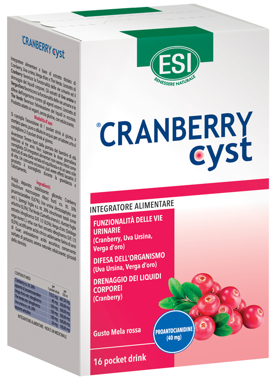 ESI CRANBERRY CYST POCKET DRINK 16 BUSTINE - Farma Nice