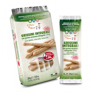 IL PANE DI ANNA GRISSINI INTEGRALI SENZA LATTE 200G - Farma Nice