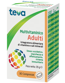 MULTIVITAMINICO ADULTI TEVA 30 COMPRESSE 30 G - Farma Nice