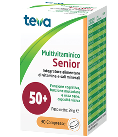 MULTIVITAMINICO SENIOR TEVA 30 COMPRESSE 39 G - Farma Nice