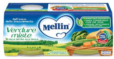 MELLIN OMOGENEIZZATO VERDURE MISTE 2 X 80 G - Farma Nice