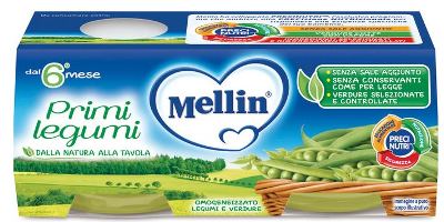 MELLIN OMOGENEIZZATO PRIMI LEGUMI 2 X 80 G - Farma Nice