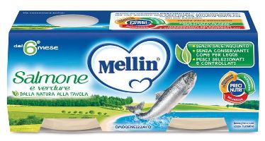 MELLIN OMOGENEIZZATO SALMONE 2 X 80 G - Farma Nice
